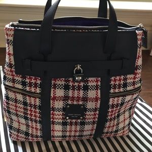 Henri Bendel jetsetter backpack red, white, blue